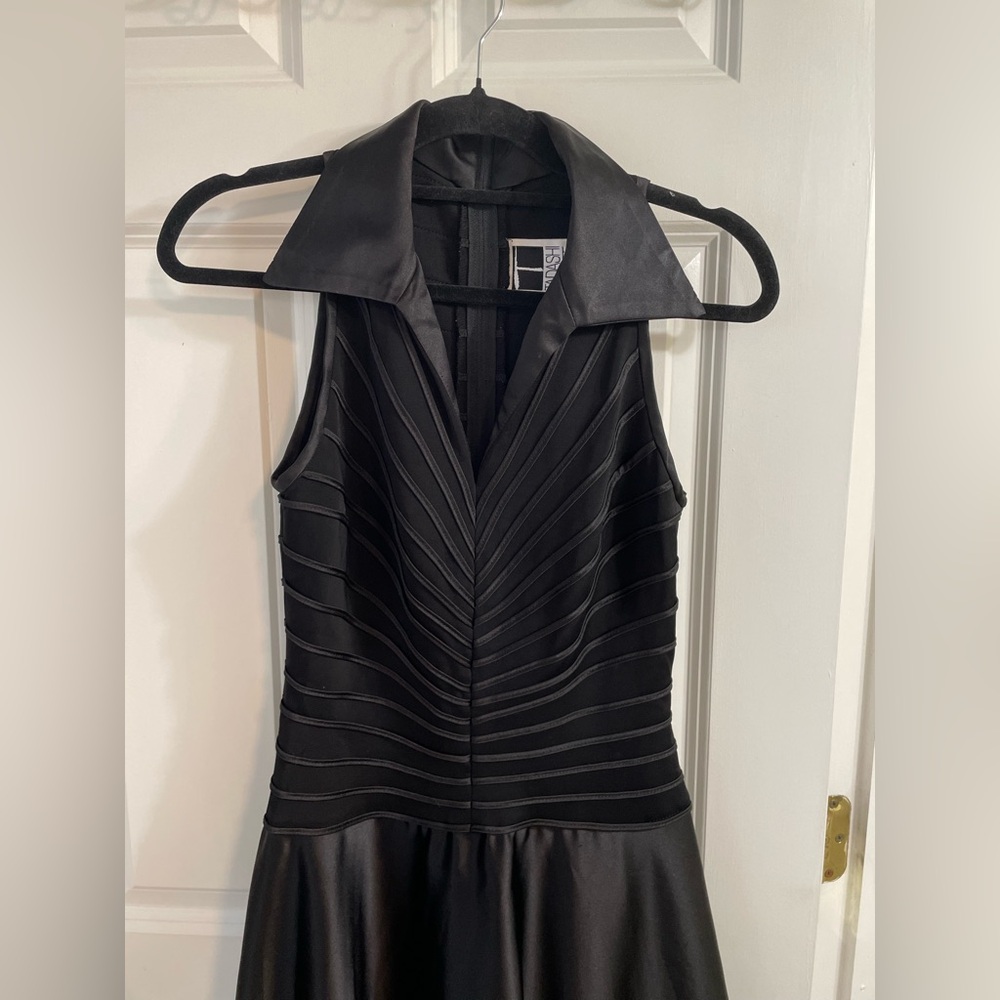 Whimsigoth Black Vintage Satin Gown – Tadashi Shoji – Formal UK 8 / US 4 - Picture 9 of 9